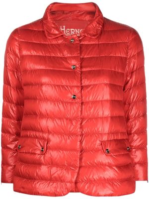 Herno three quarter-sleeve quilted jacket - Red