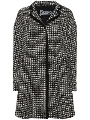 Herno tweed midi coat - Black