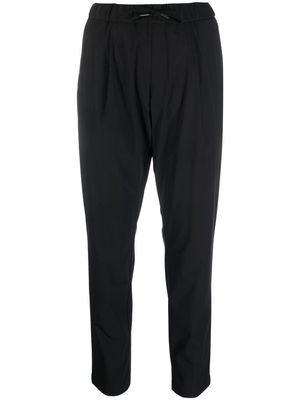 Herno Ultralight drawstring tapered trousers - Black