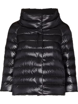 Herno Ultralight quilted high-shine puffer jacket - Black