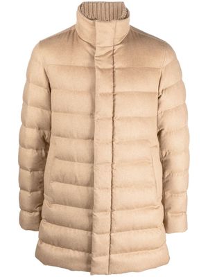 Herno zipped-up fastening padded coat - Neutrals