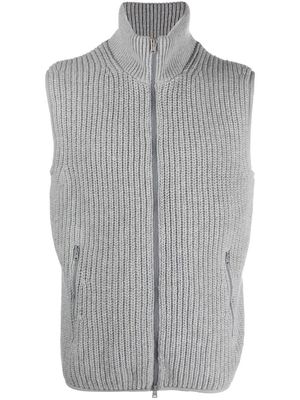 Herno zipped-up knit vest - Grey
