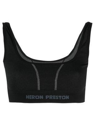 Heron Preston actvie logo-print sports bra - Black