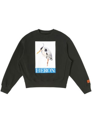 Heron Preston bird-print crewneck sweatshirt - Black