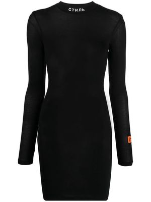 Heron Preston bodycon logo-print dress - Black