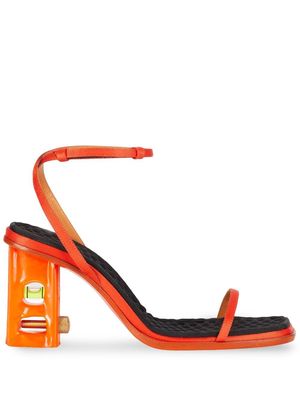 Heron Preston Bubble-Level ankle-strap sandals - Orange