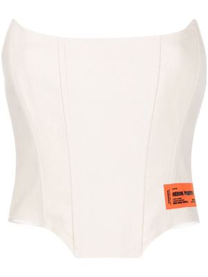 Heron Preston bustier-style strapless top - White
