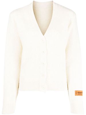 Heron Preston buttoned-up V-neck cardigan - White