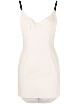 Heron Preston Canvas corset minidress - White