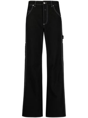 Heron Preston Carpenter contrast-stitch trousers - Black