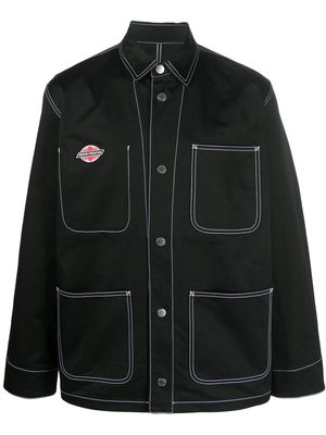Heron Preston contrast-stitch detail shirt jacket - Black