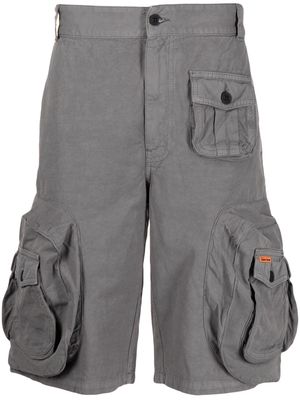 Heron Preston cotton-blend cargo shorts - Grey