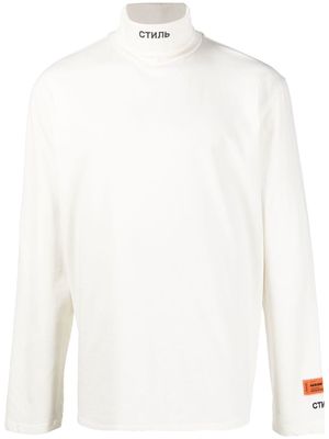 Heron Preston CTNMB roll-neck long-sleeve top - White