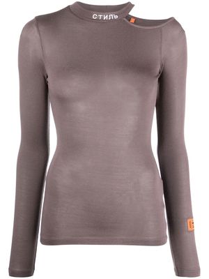 Heron Preston cut-out top - Grey