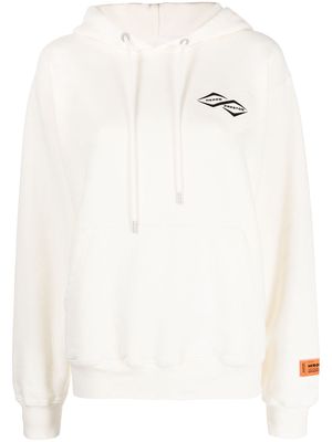 Heron Preston diamond logo hoodie - White