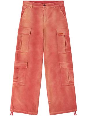 Heron Preston distressed-effect cargo pants - Red