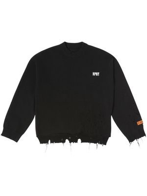 Heron Preston embroidered-logo drawstring sweatshirt - Black