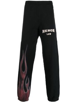 Heron Preston flame-print cotton track pants - Black