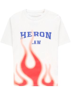 Heron Preston flame-print logo-print T-shirt - White