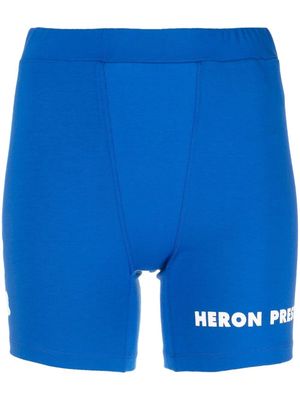 Heron Preston Flaming Skull cycling shorts - Blue