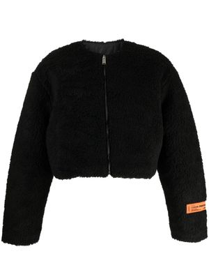 Heron Preston fleece-texture zip-up jacket - Black