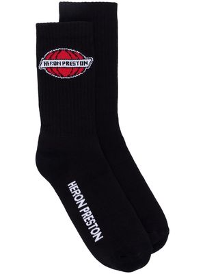 Heron Preston Globe long socks - Black
