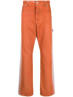 Heron Preston gradient-effect straight-leg jeans - Orange