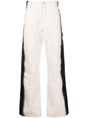 Heron Preston gradient-print wide-leg trousers - White