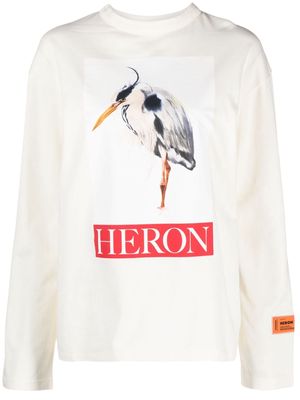 Heron Preston graphic-print cotton sweatshirt - Neutrals