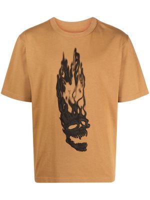 Heron Preston graphic-print cotton T-shirt - Brown