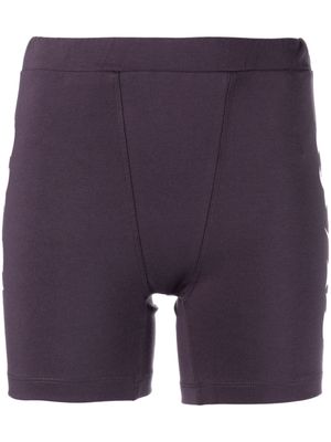 Heron Preston graphic-print organic cotton-blend shorts - Purple