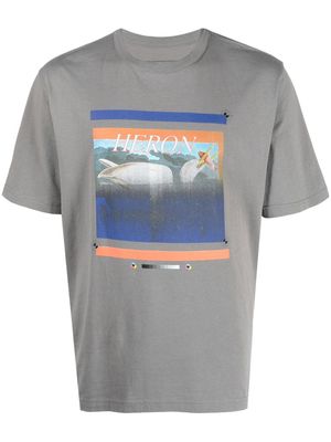 Heron Preston graphic-print organic cotton T-shirt - Grey
