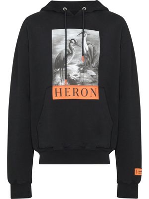 Heron Preston graphic-print pullover hoodie - Black