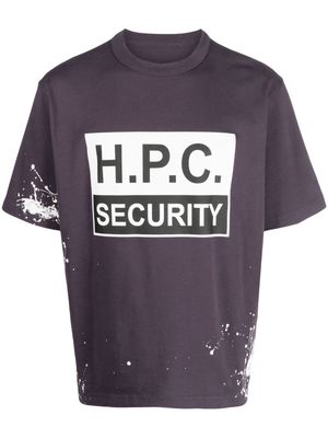 Heron Preston H.P.C Security-print T-shirt - Purple