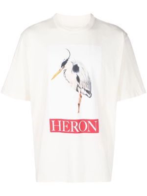 Heron Preston Heron Bird Painted cotton T-shirt - Neutrals