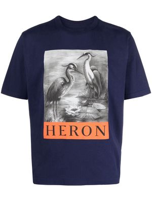 Heron Preston Heron BW graphic-print T-shirt - Blue