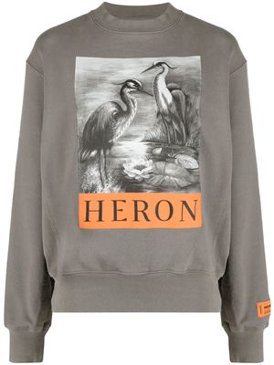Heron Preston Heron graphic-print sweatshirt - Grey