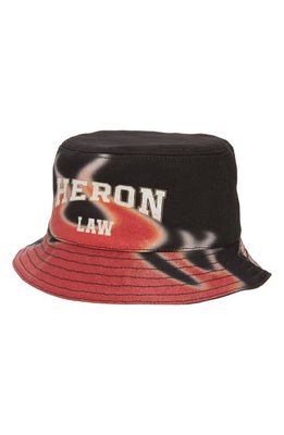 Heron Preston Heron Law Flames Bucket Hat in Black Red