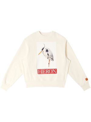 Heron Preston Heron painterly-print sweatshirt - White