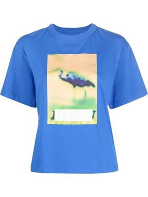 Heron Preston Heron-print short-sleeve T-shirt - Blue