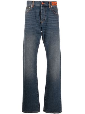 Heron Preston high-rise straight-leg jeans - Blue