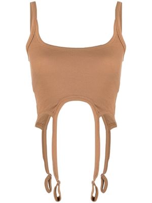 Heron Preston Hooks cropped tank top - Neutrals