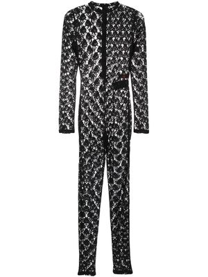 Heron Preston lace-detail jumpsuit - Black