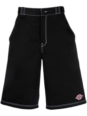 Heron Preston logo-embroidered knee-length shorts - Black