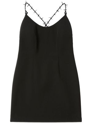 Heron Preston logo-patch criss-cross strap dress - Black