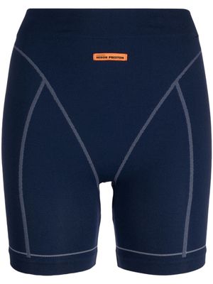 Heron Preston logo-patch cycling shorts - Blue