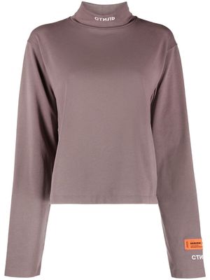 Heron Preston logo patch high-neck sweatshirt - Grey