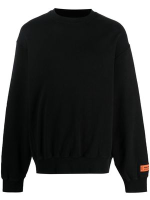 Heron Preston logo-patch long-sleeve sweatshirt - Black