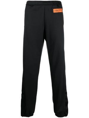 Heron Preston logo-patch straight-leg track pants - Black