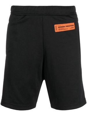 Heron Preston logo-patch track-shorts - Black